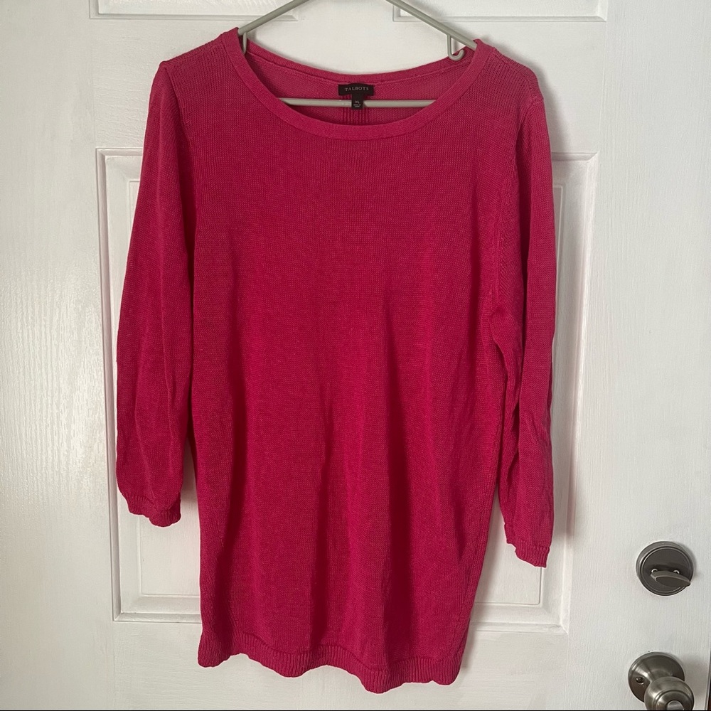 Talbots 100% linen sweater